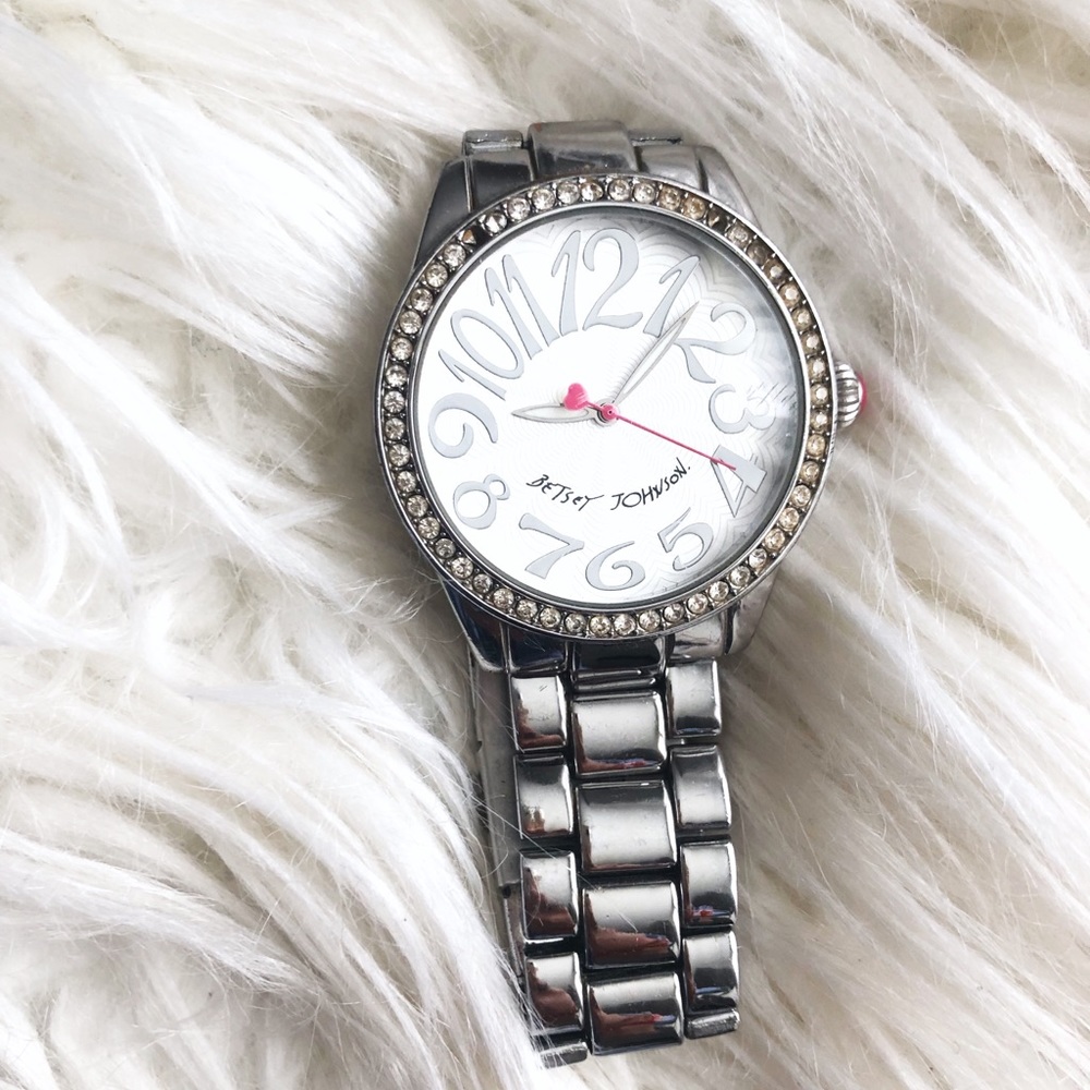 Silver Watch with Rhinestones